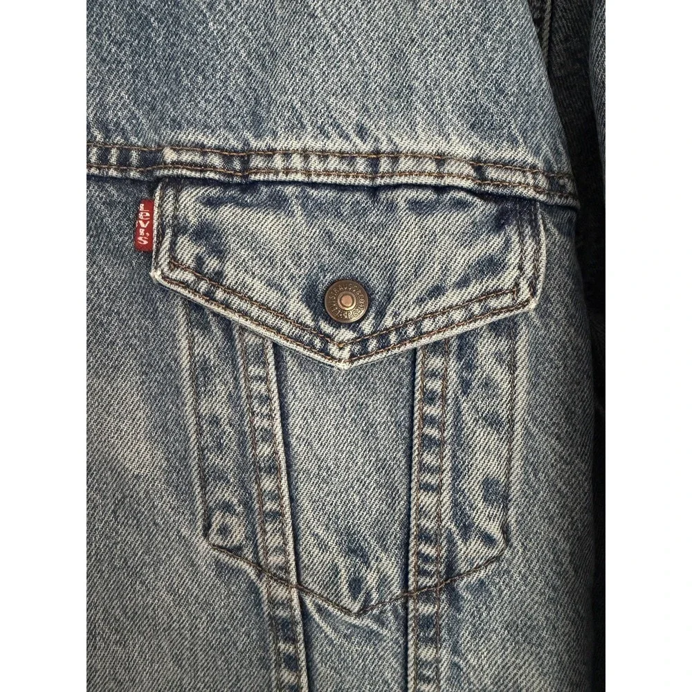 Vintage 90s Levi's 70609 Sherpa Lined Type‎ 3 Trucker Jacket Men's L Made in USA